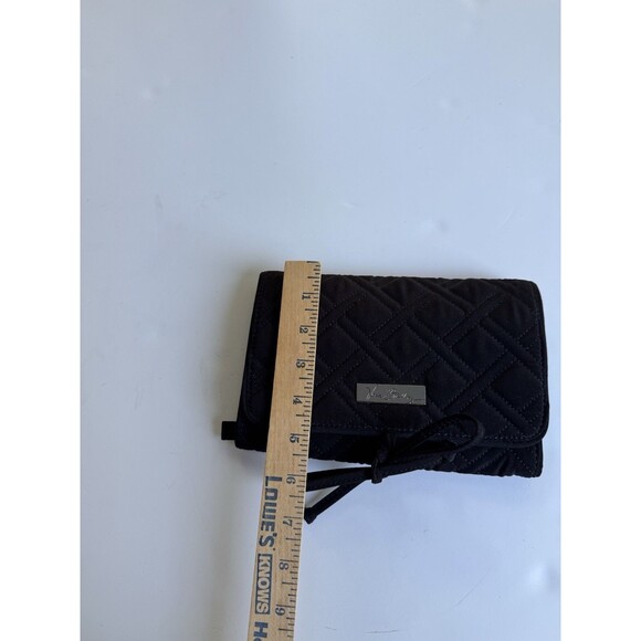 Vera Bradley All Wrapped Up Jewelry Roll Travel Case black microfiber - Picture 5 of 10